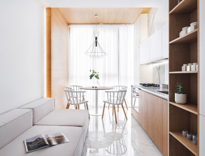 Desain ruang makan kecil modern